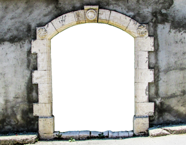 Middle ages old gate forward