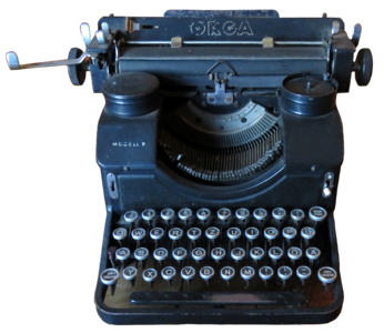 Keyboard typewriter antiquarian office appliance