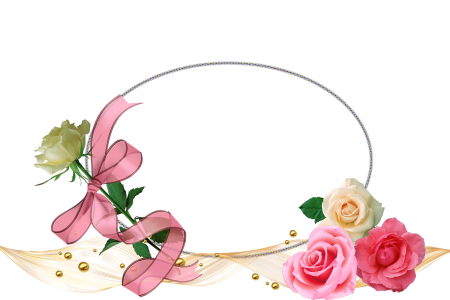 Roses wave ribbon