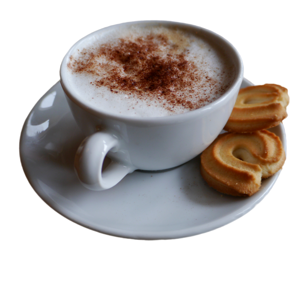 Cookies coffee cup isolated