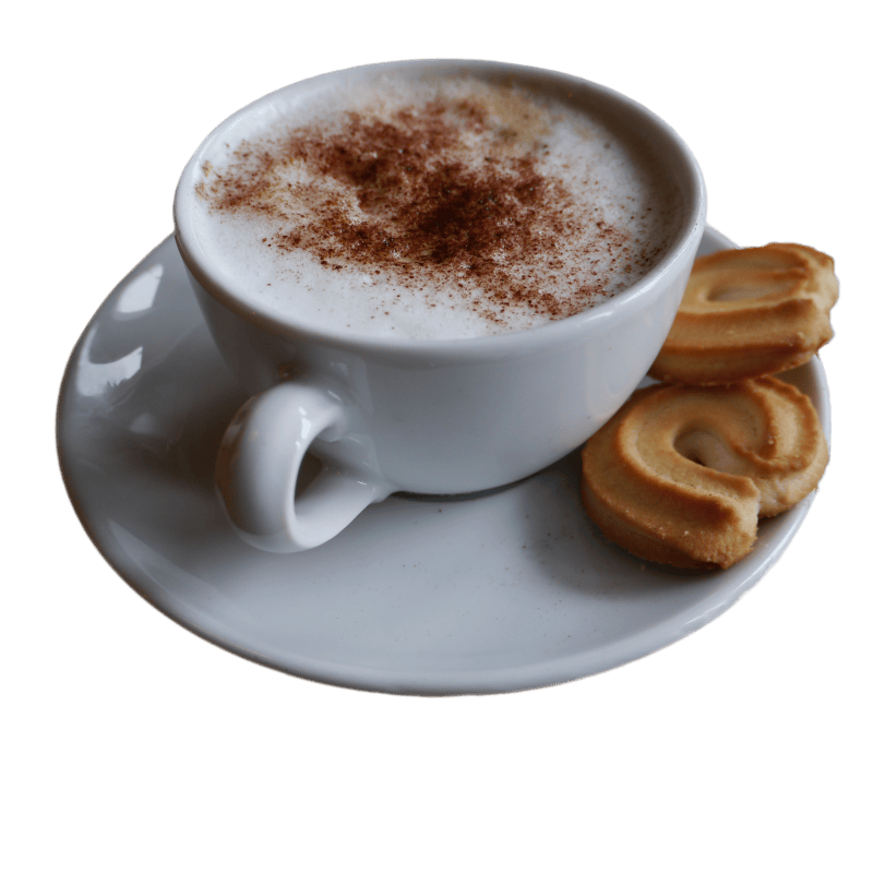 Cookies coffee cup isolated