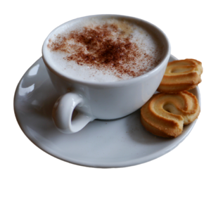 Cookies coffee cup isolated