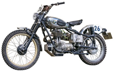 Old two wheeled vehicle motocross
