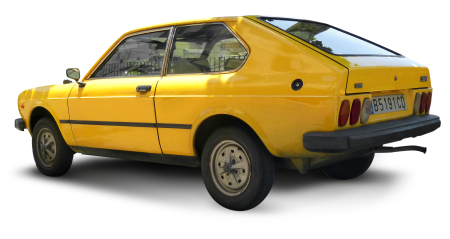 Cropped image transparent background classic car
