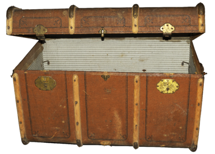 Chest historically leather suitcase
