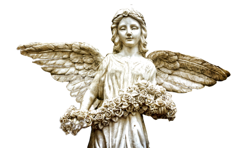 Angel transparent statue