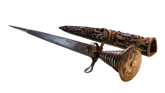 Middle ages weapon isolated