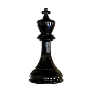 Chess figure king black checkerboard