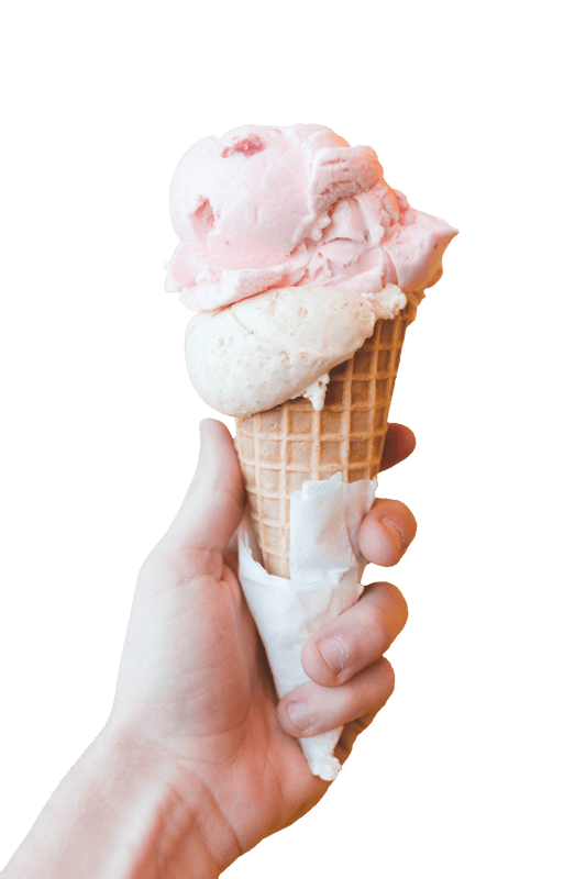 Ice cream cone ice cream waffle