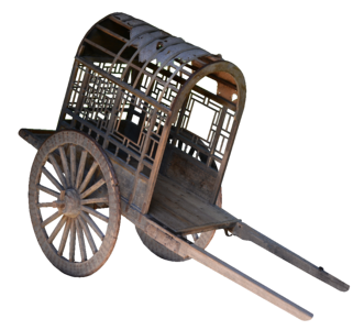 Transport wagon wooden cart