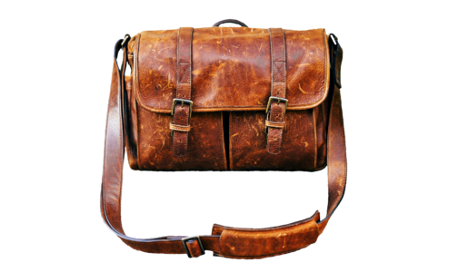 Schoolbag leather shoulder strap