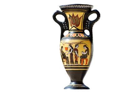 Antique vases enghalsiger jar two handles