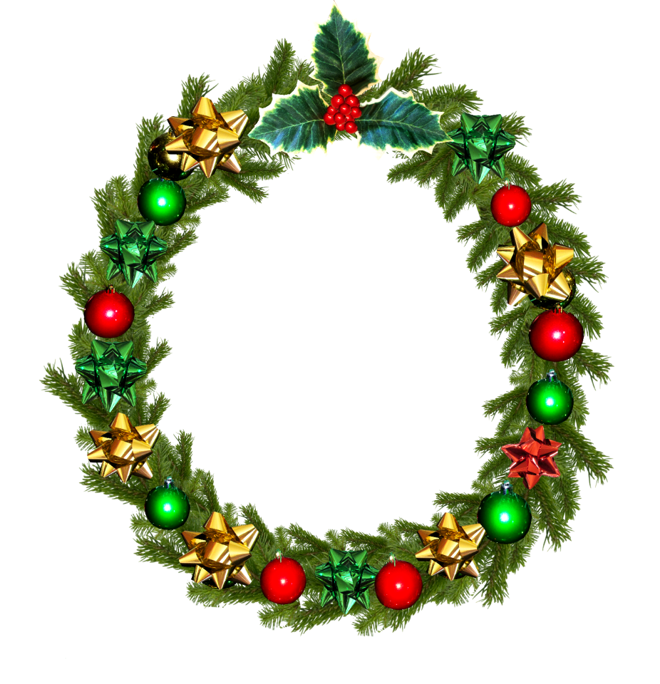 Wreath holly decoration