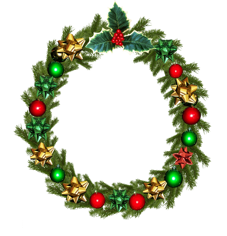 Wreath holly decoration