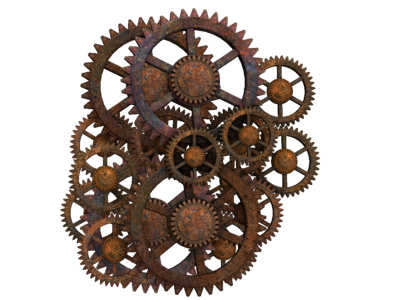 Steampunk rusty isolated