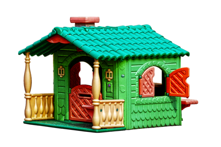 Colorful play game hut