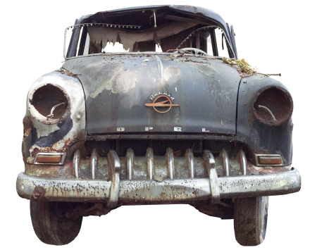 Year of construction 1953-1955 auto car cemetery