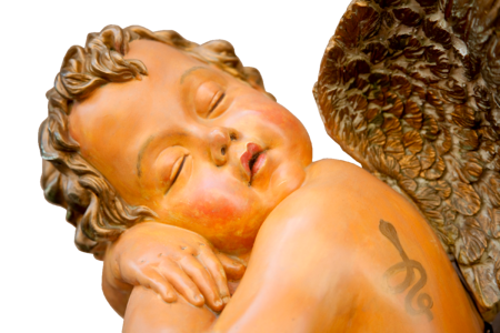 Sleeping artwork angel figure