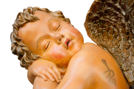 Sleeping artwork angel figure