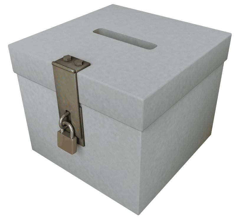 Demokratie castle padlock