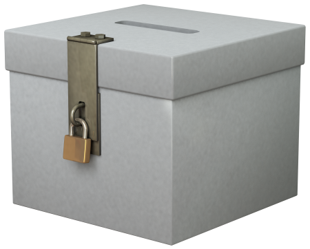 Demokratie castle padlock