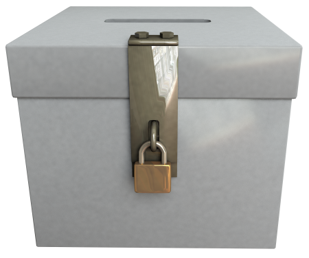 Demokratie castle padlock