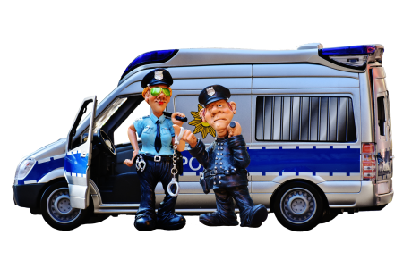 Funny model car cop