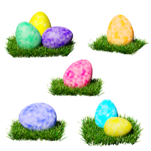 Colored easter nest grass