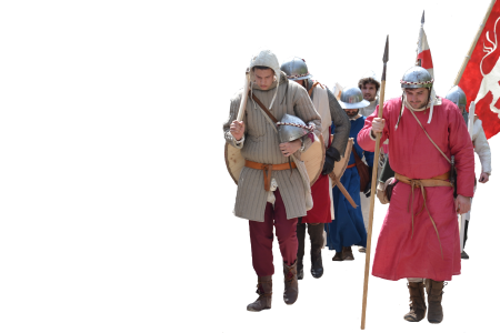 Army feudal reenactment