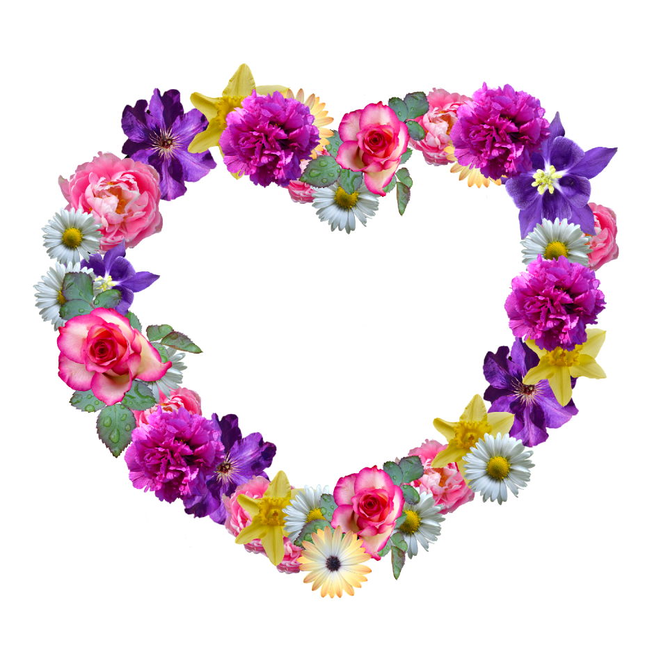 Mother's day floral wreath greeting