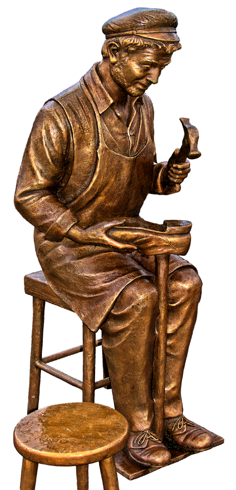 Figure man bronze statue