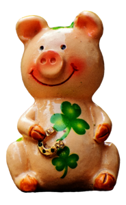 Funny piglet lucky charm