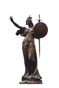Artwork bronze woman