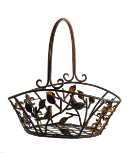Metal basket oxidized