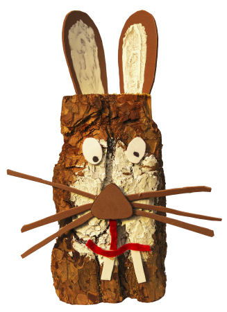 Bark carved holzfigur
