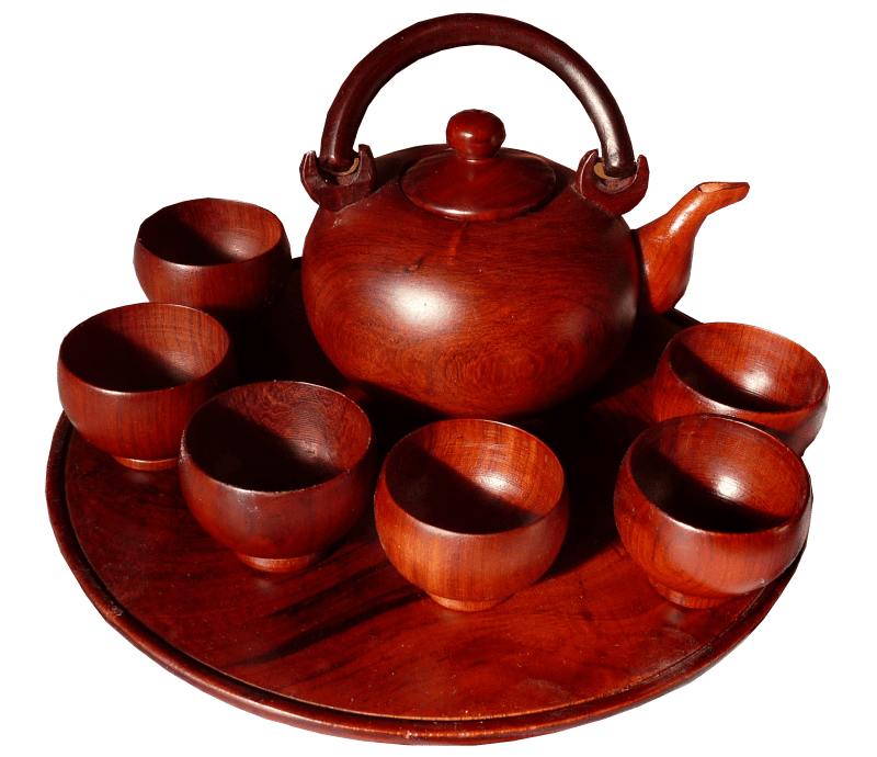 Teapot cups tray