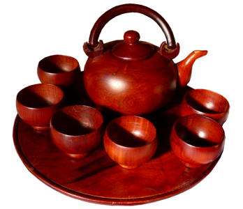 Teapot cups tray