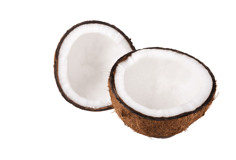 Coconut half cleansed