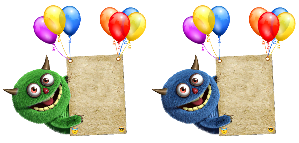 Birthday ballons greeting card