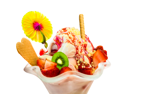 Ice cream cold fruit