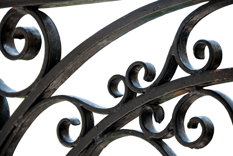 Metal ornament iron fence