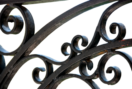 Metal ornament iron fence