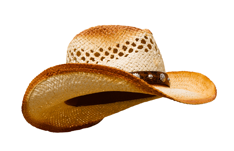 Cowboy hat isolated hatband