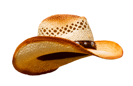 Cowboy hat isolated hatband