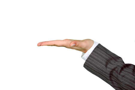 Stick business on a white background