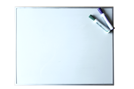 Blank white board school