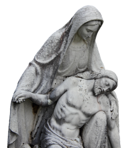 Madonna virgin mary sculpture