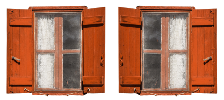 Architecture wood old window