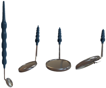 Dental instrument mirroring metal
