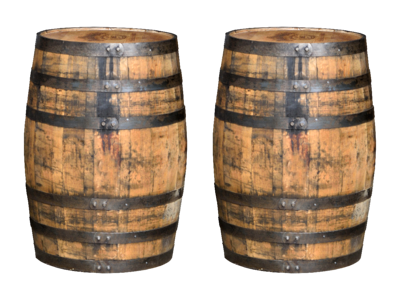 Wooden barrels wood storage